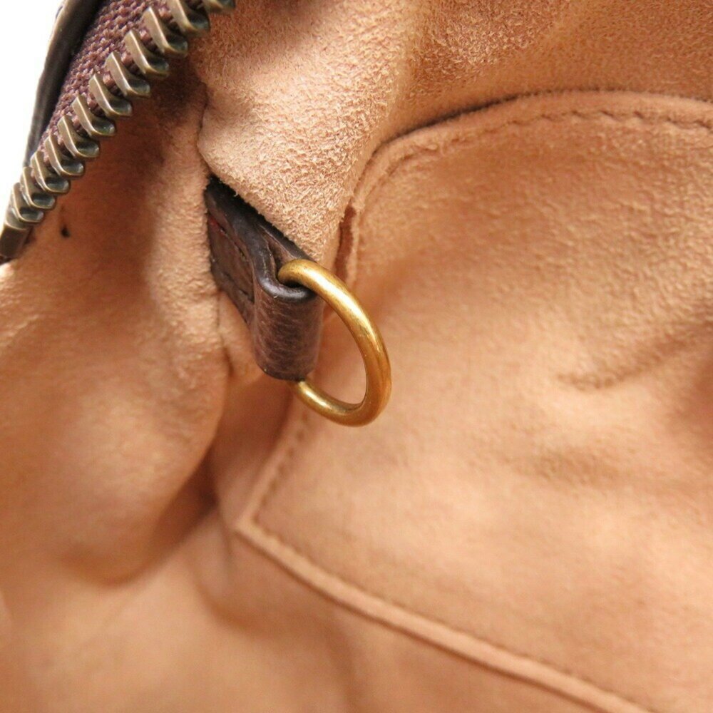 GUCCI Authentic Brown Leather Shoulder Bag - Picture 9 of 10